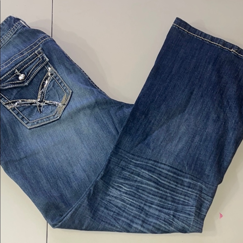 Medium Wash Embellished jeans